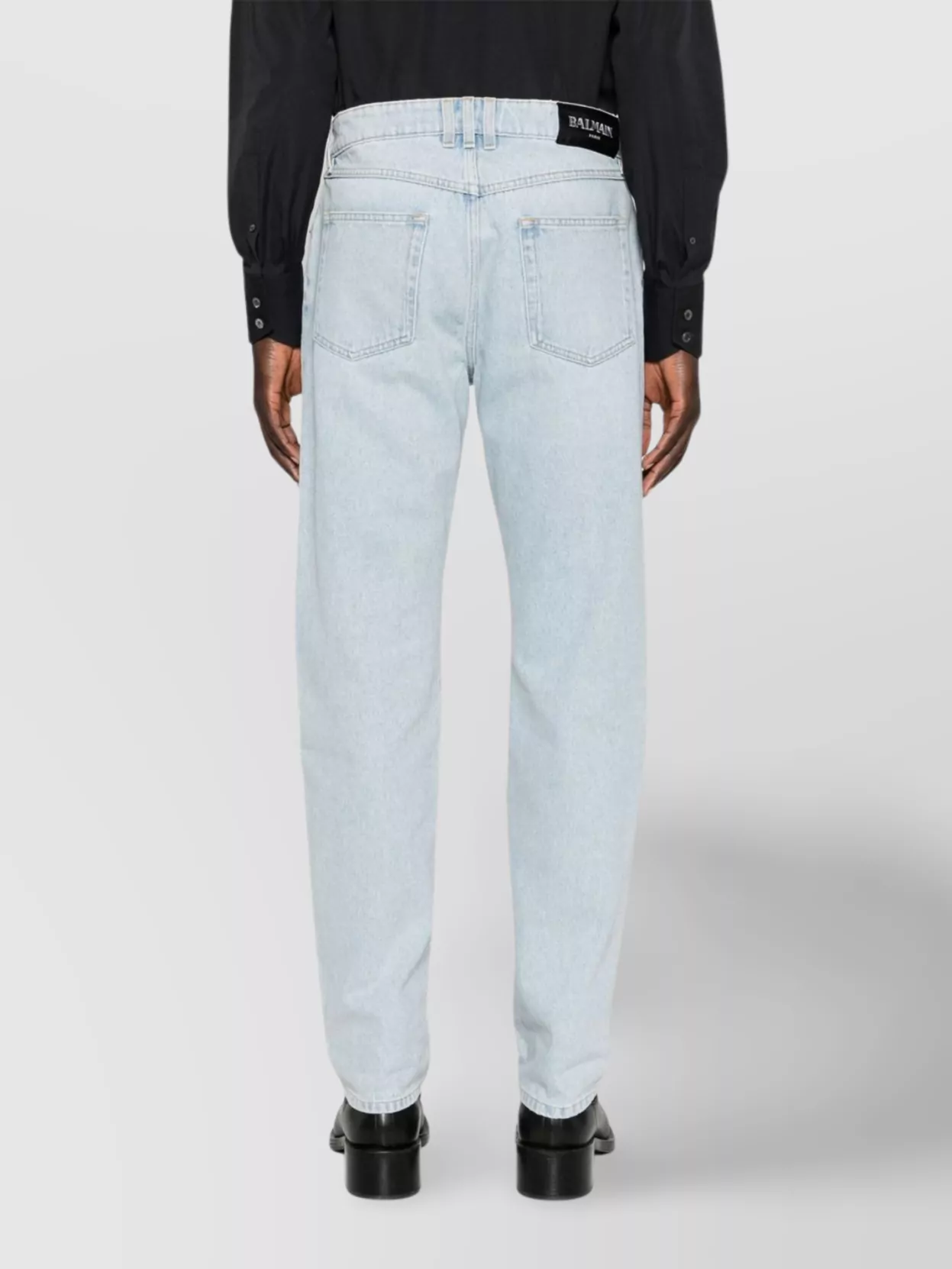 Balmain Straight Fit 5-Pocket Denim Jeans