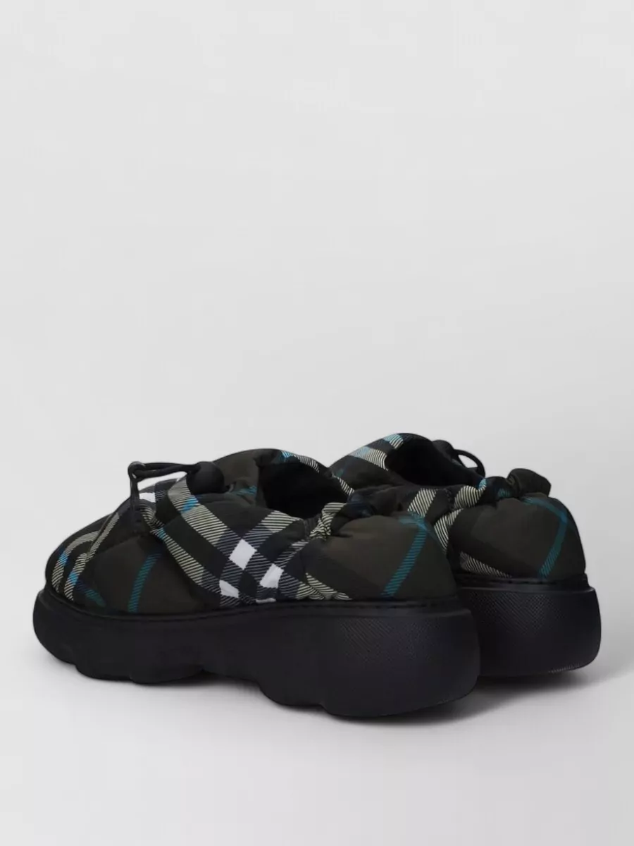 Burberry Checked Fabric Loafers