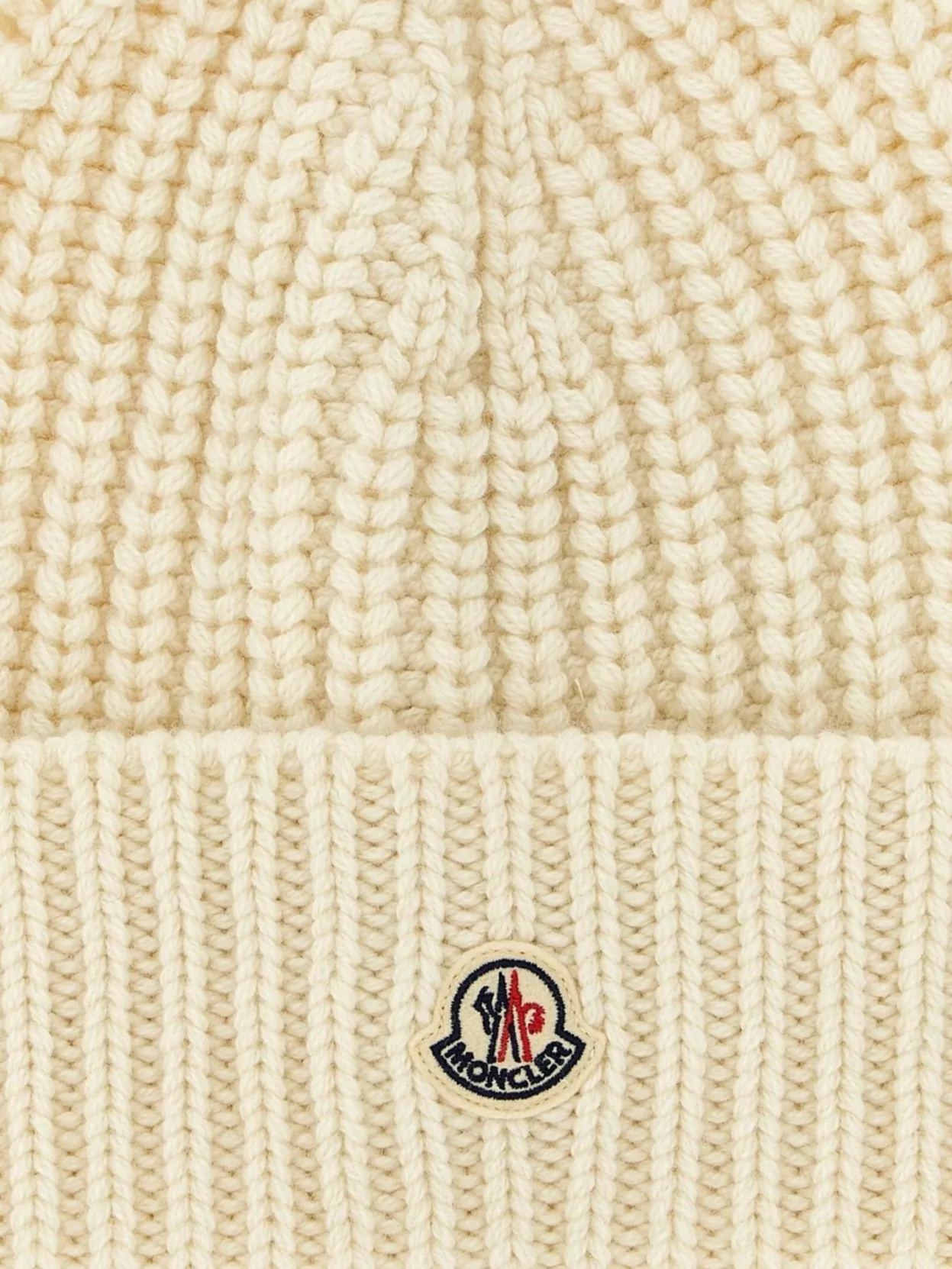 Moncler Cashmere And Wool Ribbed Beanie Hat