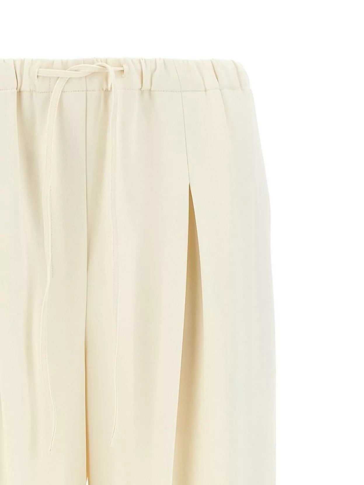 Theory Drawstring Elastic Waistband Pleated Trousers