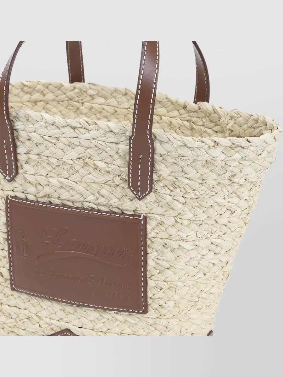 Lanvin Lanvin Logo Straw Tote Bag