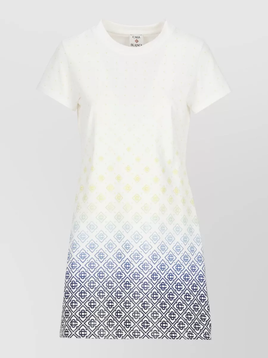 Casablanca Printed Cotton Mini Dress