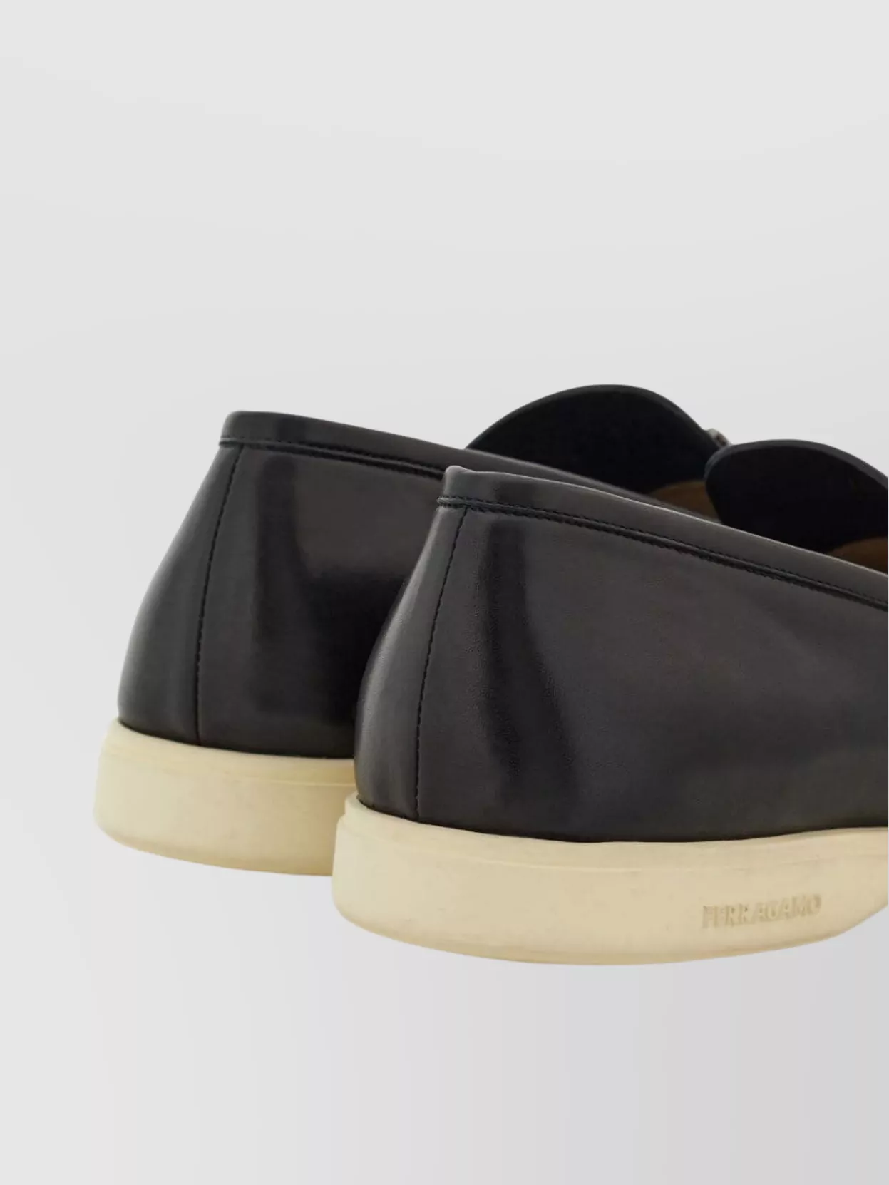 Ferragamo Almond Toe Lace-Up Brogues With Metal Hardware