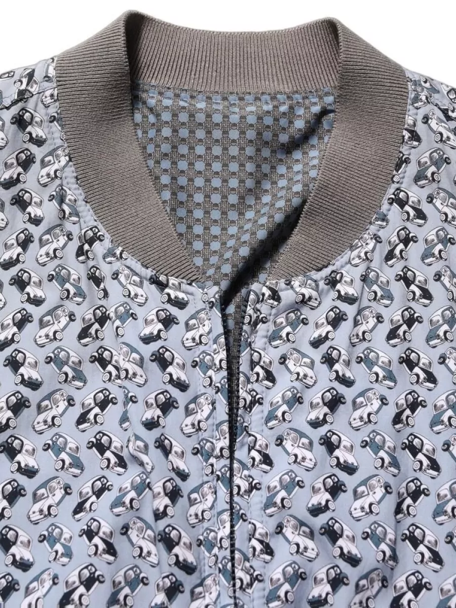 Dolce&Gabbana Cotton Car Print Bomber Jacket