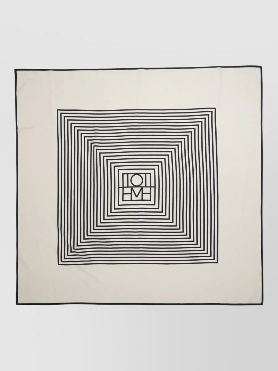 Totême silk logo-print scarf
