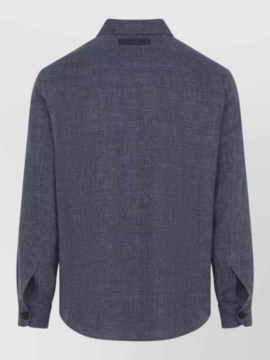 Zegna Cashmere Linen Silk Overshirt