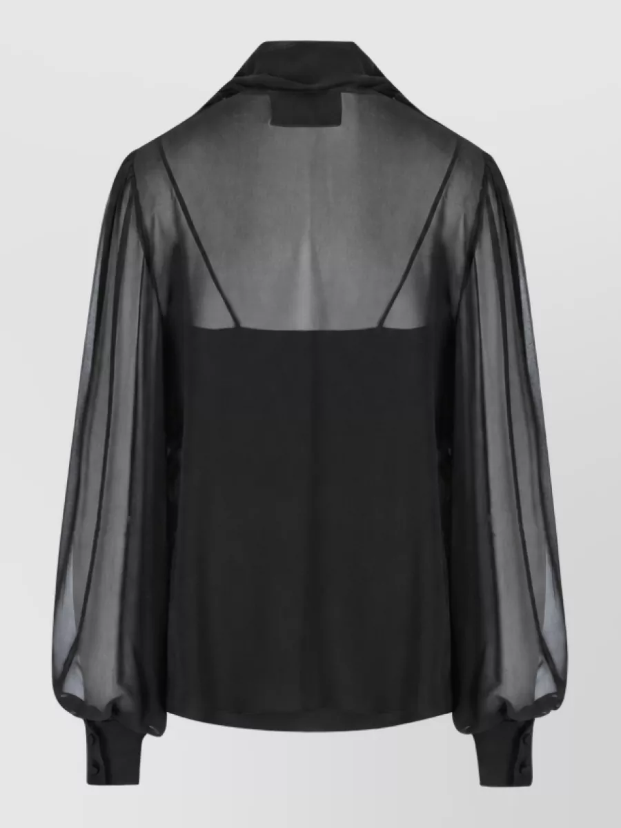 Valentino Garavani Silk Long-Sleeve Blouse