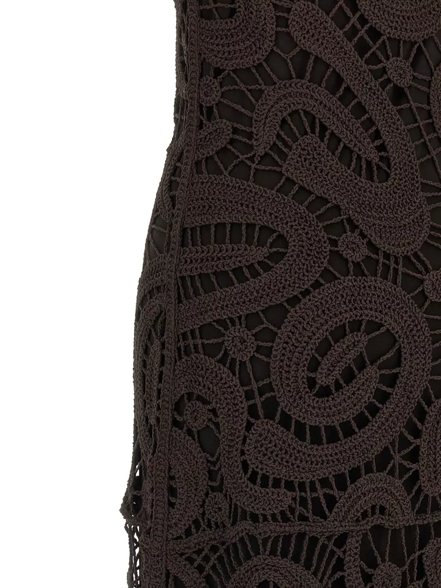 Pinko Crochet Sleeveless Midi Dress