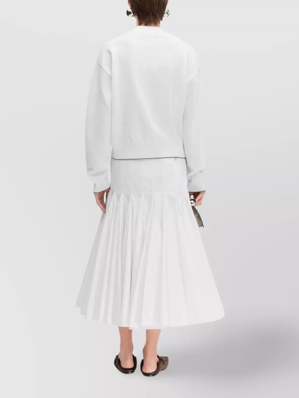 Jacquemus White Sweater With Logo Embroidered On The Front And Short Design In Cotton Woman In White