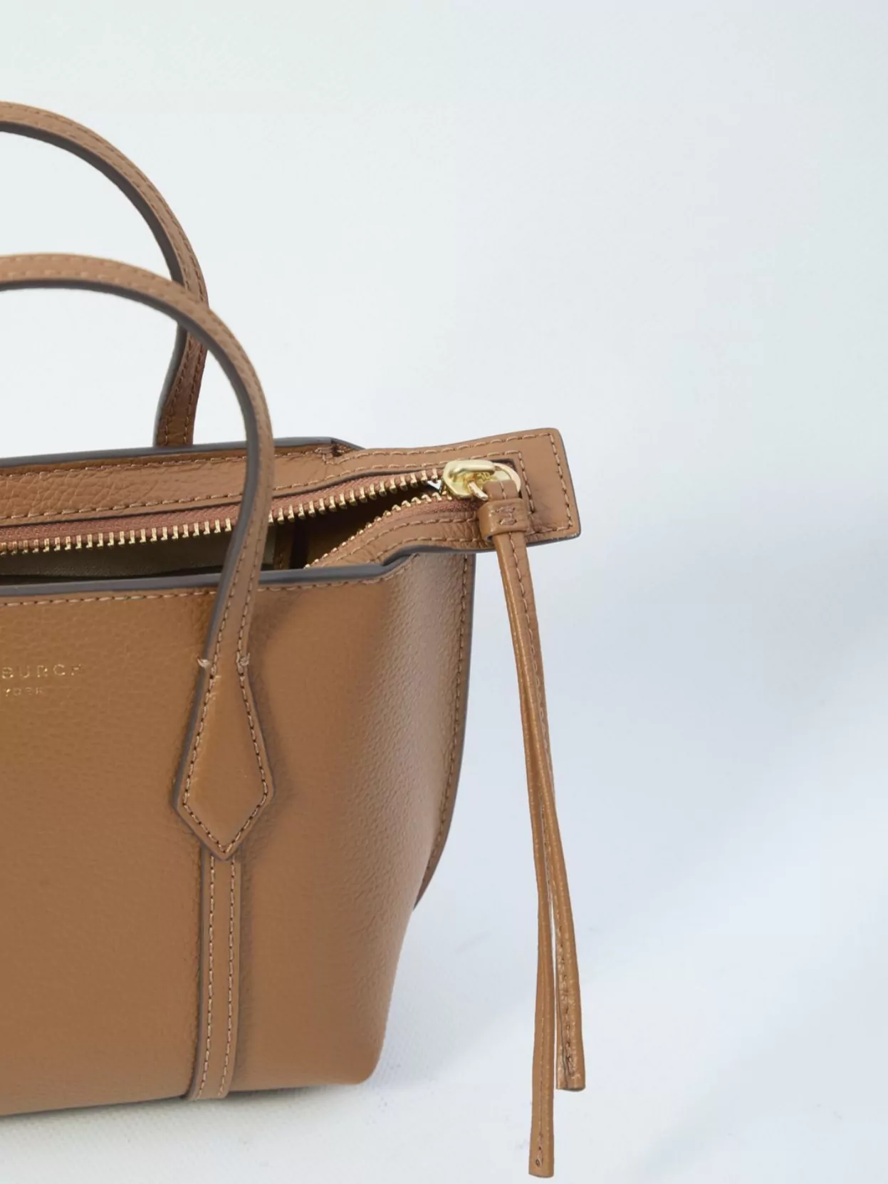 Tory Burch Mini Perry Zip-top Leather Tote Bag