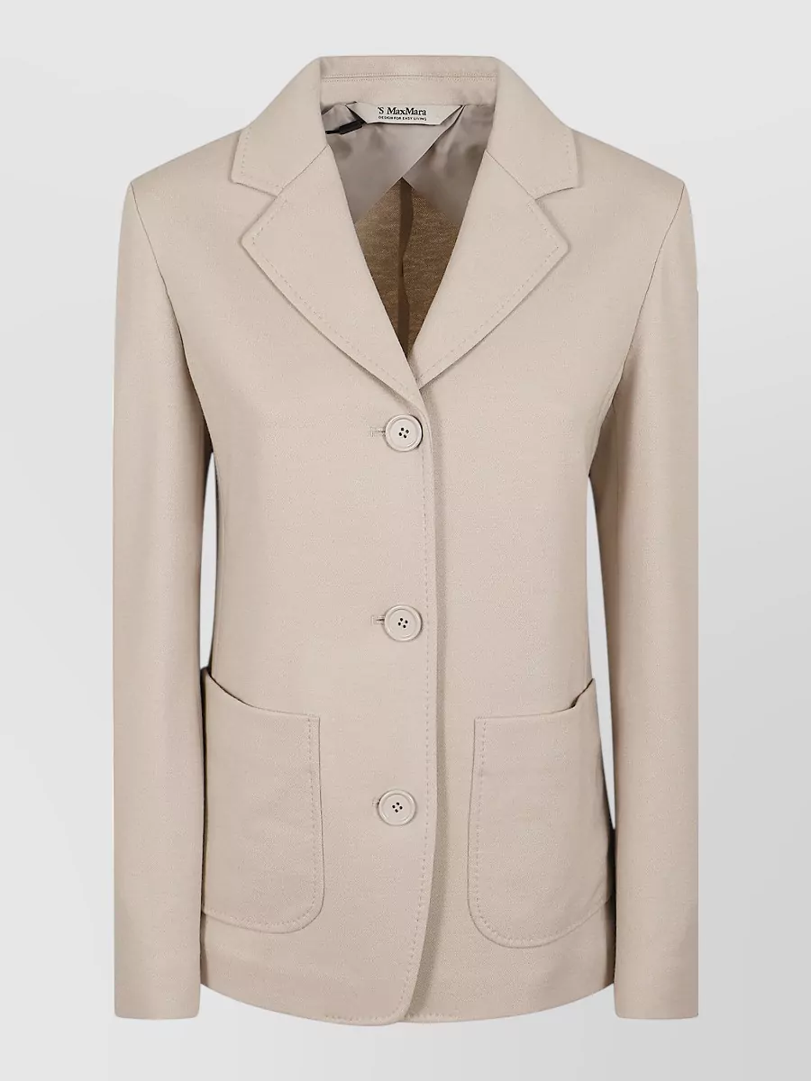 S Max Mara jersey single-breasted blazer
