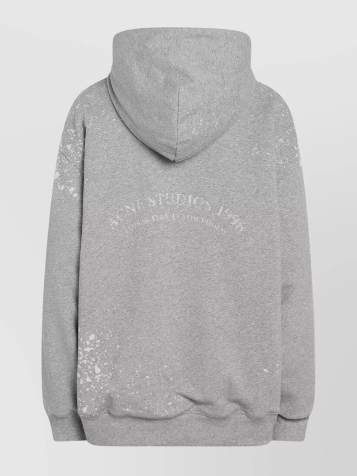 Acne Studios Hooded Zipper Sweater Front Pockets In Gray