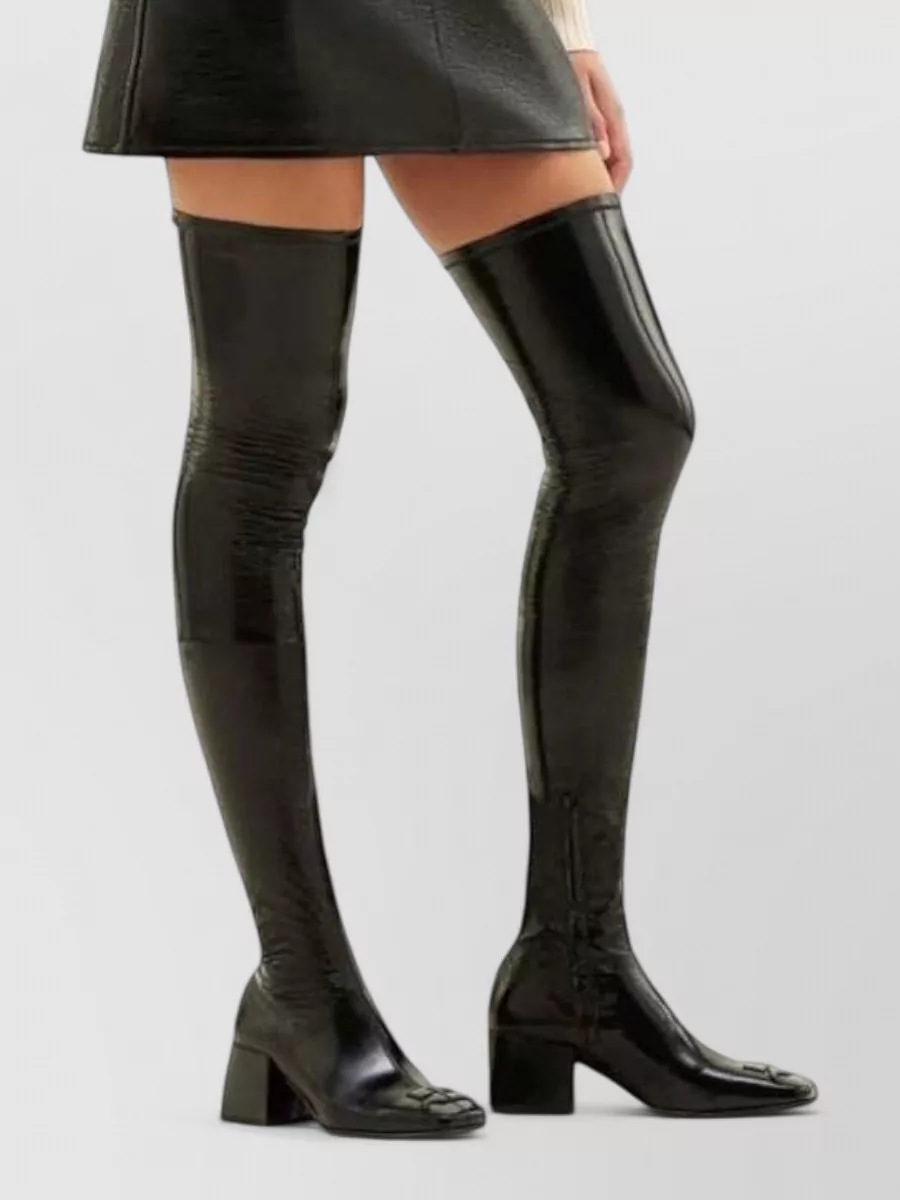 Courrèges Reedition Vinyl Mini Skirt High Waist