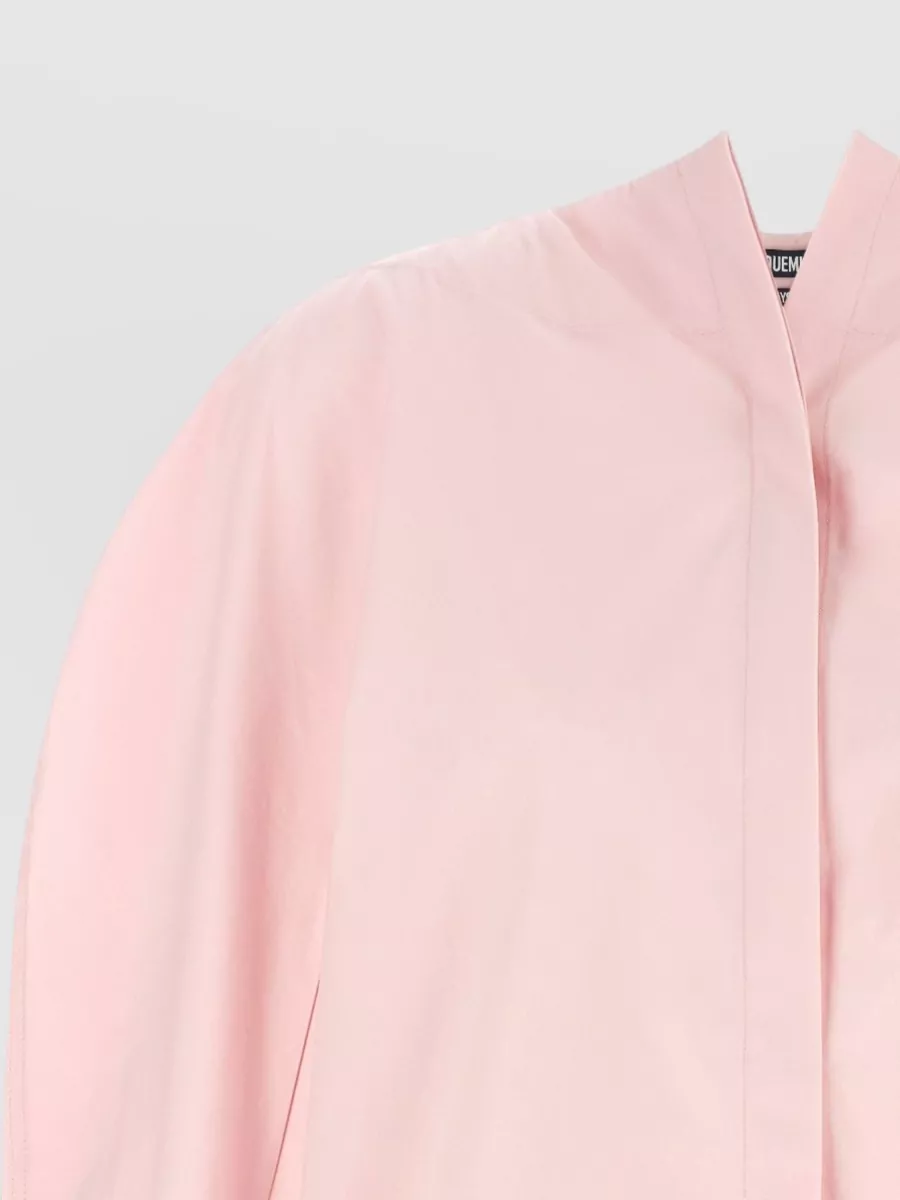 Jacquemus Cotton Boat Neck Draped Asymmetric Shirt