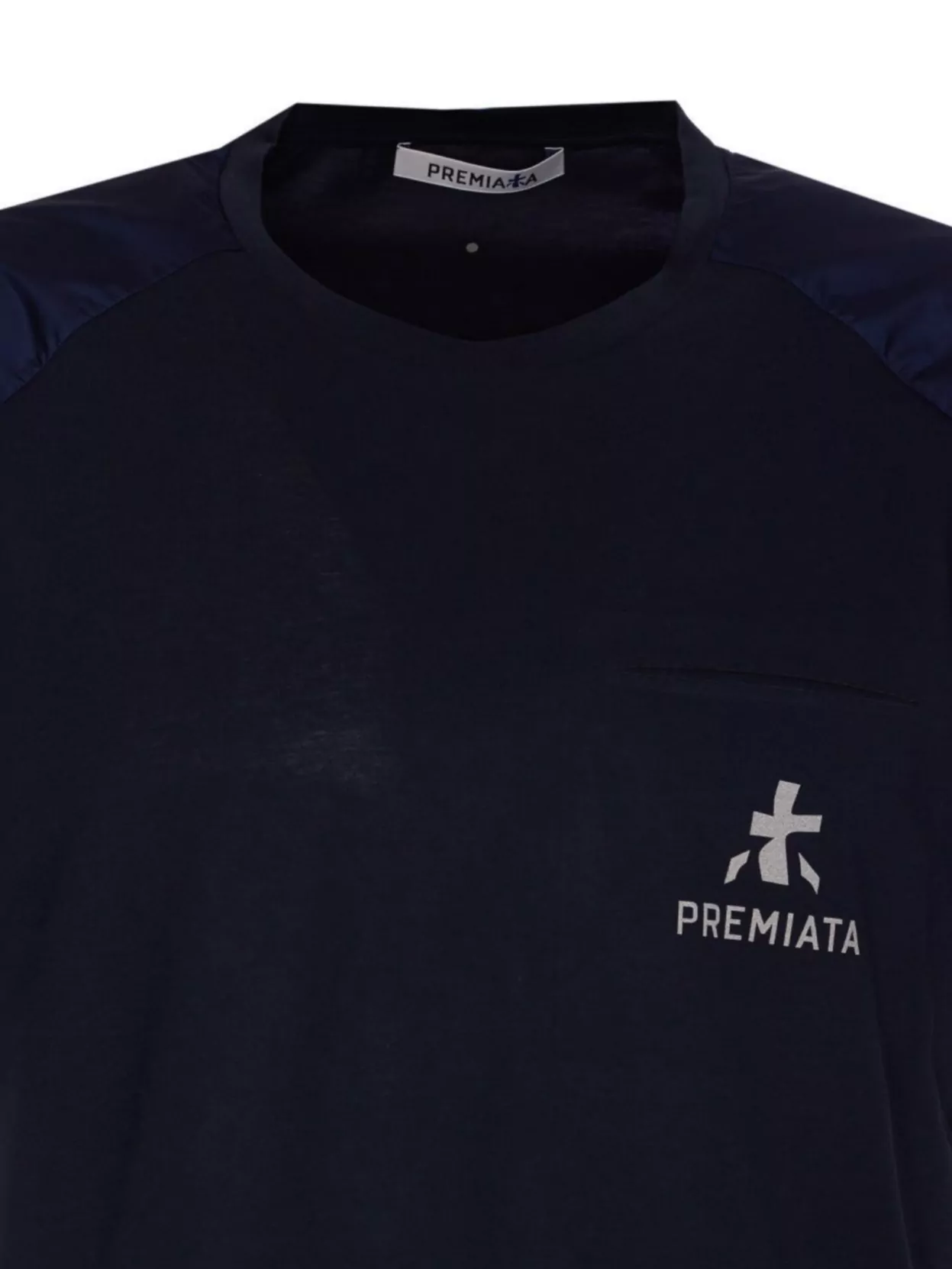 Premiata Crewneck T-Shirt With Contrast Shoulder Panels