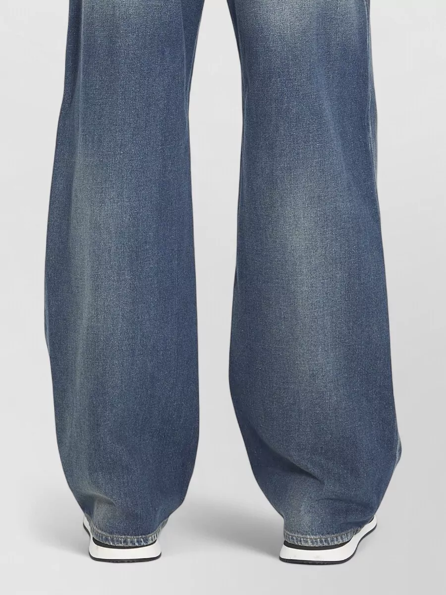 Dolce&Gabbana Cotton Denim Mid-Rise Wide-Leg Jeans