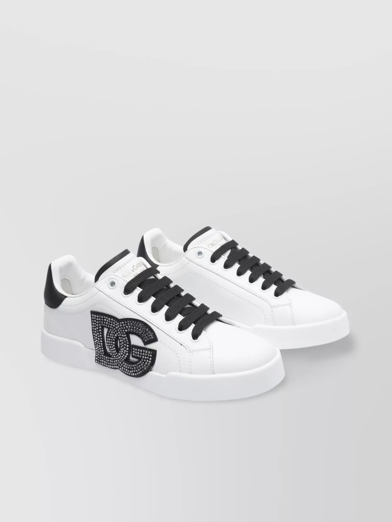 Dolce & Gabbana Portofino Rhinestone-embellished Logo Sneakers