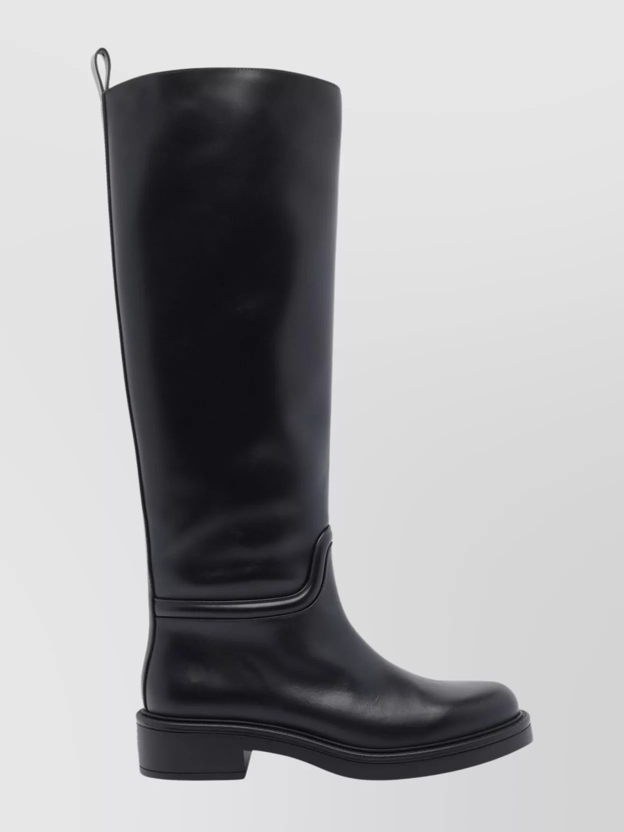 Stuart Weitzman Stylish Knee-high Leather Block Heel Boots In Black