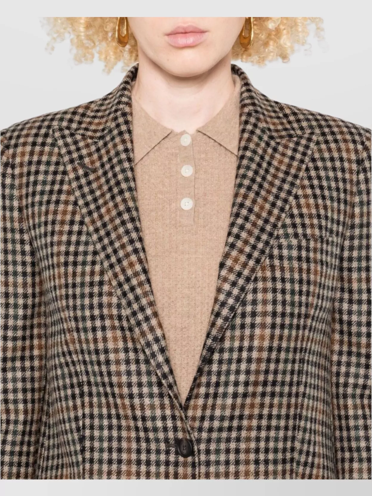 Tagliatore Checked Pattern Wool Jacket Front Pockets