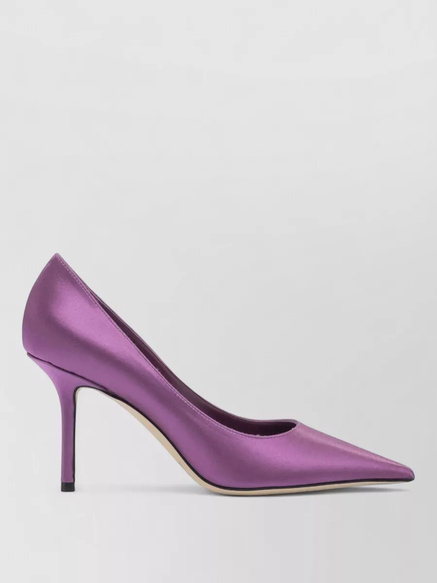 Jimmy Choo satin pointed-toe stiletto-heel pumps