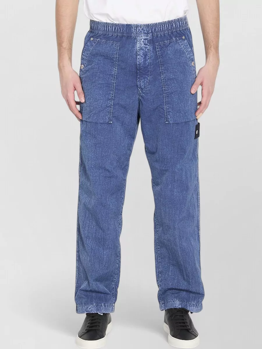 Stone Island Mid-rise wide-leg trousers