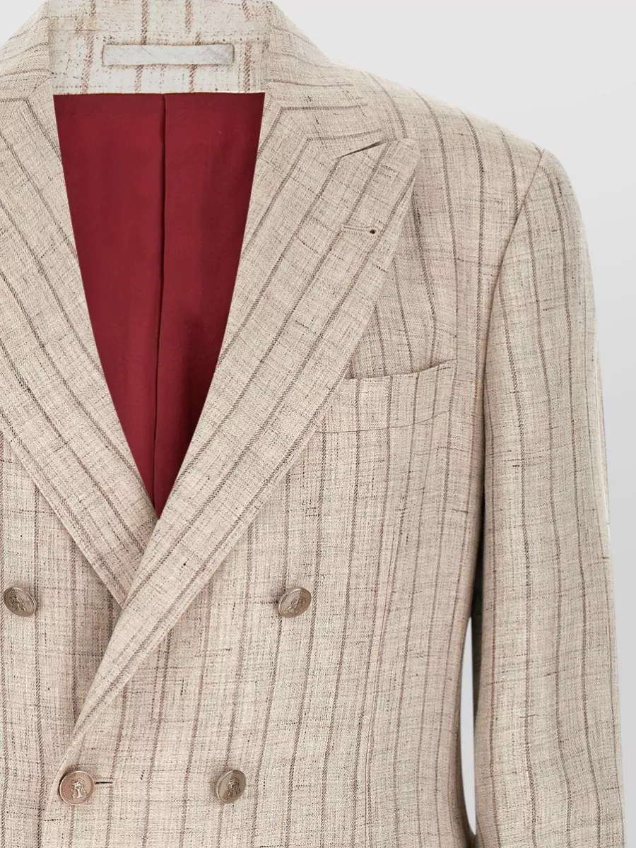 Brunello Cucinelli Linen Pinstripe Blazer
