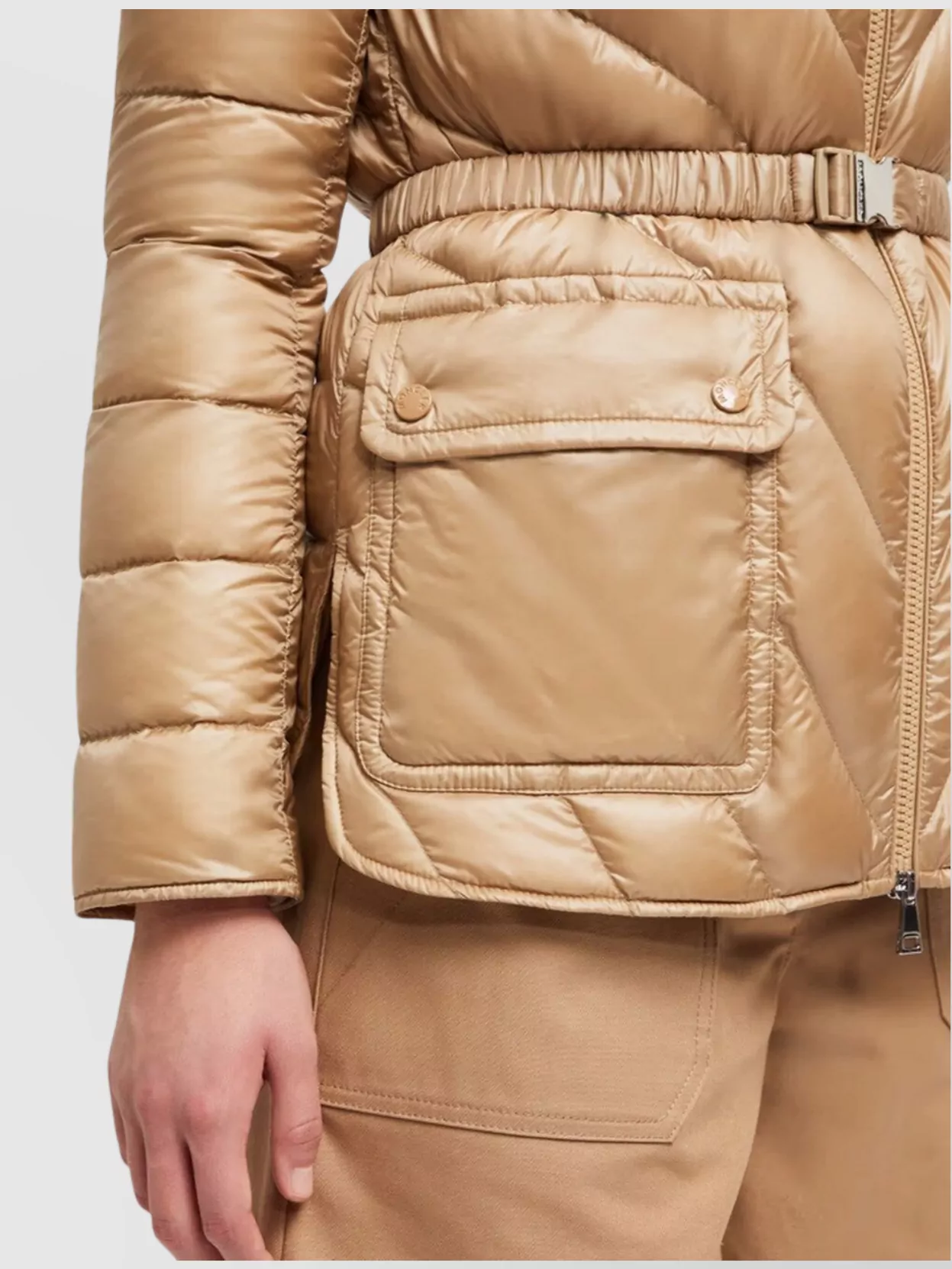 Moncler Hooded Quilted Down Jacket Adjustable