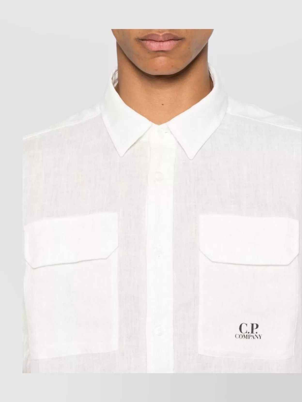 C.p. Company Collared Shirt With Pockets And Long Sleeves
