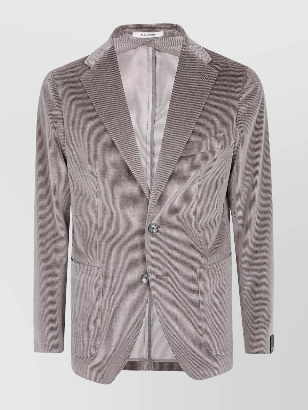 Tagliatore Corduroy Two-button Jacket In Gray