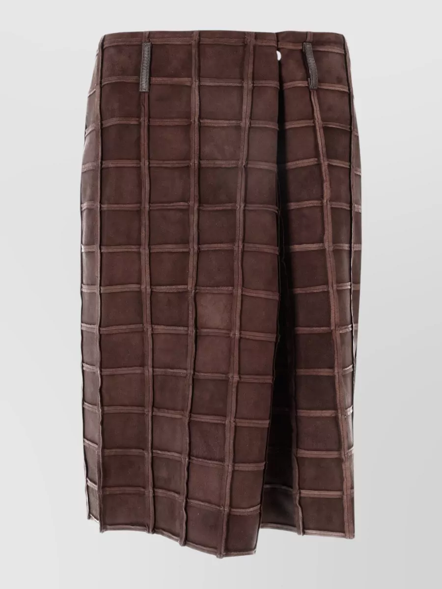 NICCOLÒ PASQUALETTI PATCHWORK SUEDE SKIRT PANEL BELT LOOPS