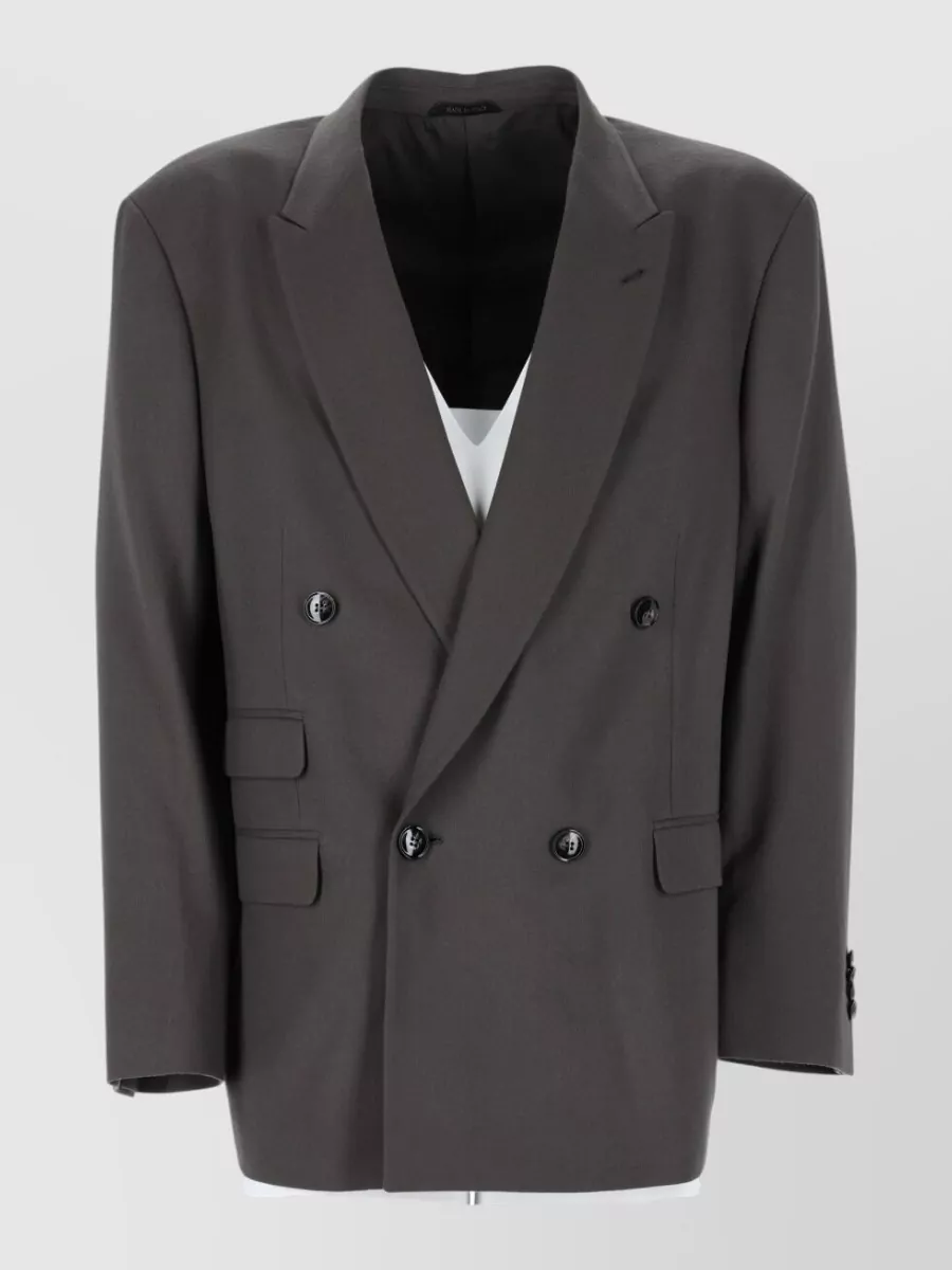 Giorgio Armani virgin wool oversized double breasted coat