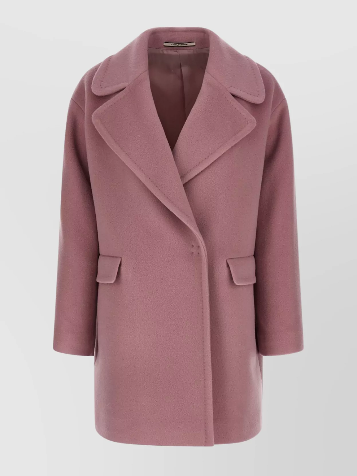 Tagliatore Astrid Double-breasted Flap Coat In Pink