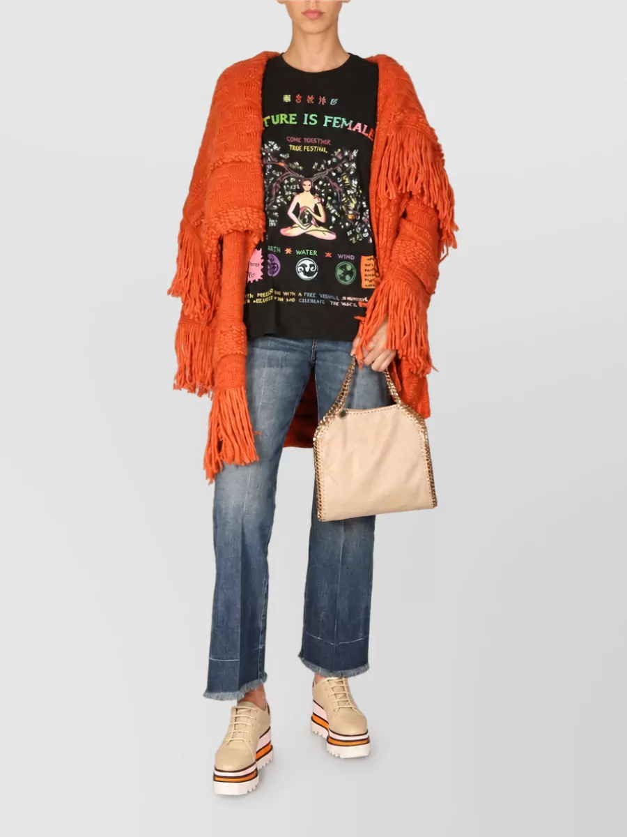 Stella Mccartney textured knit poncho