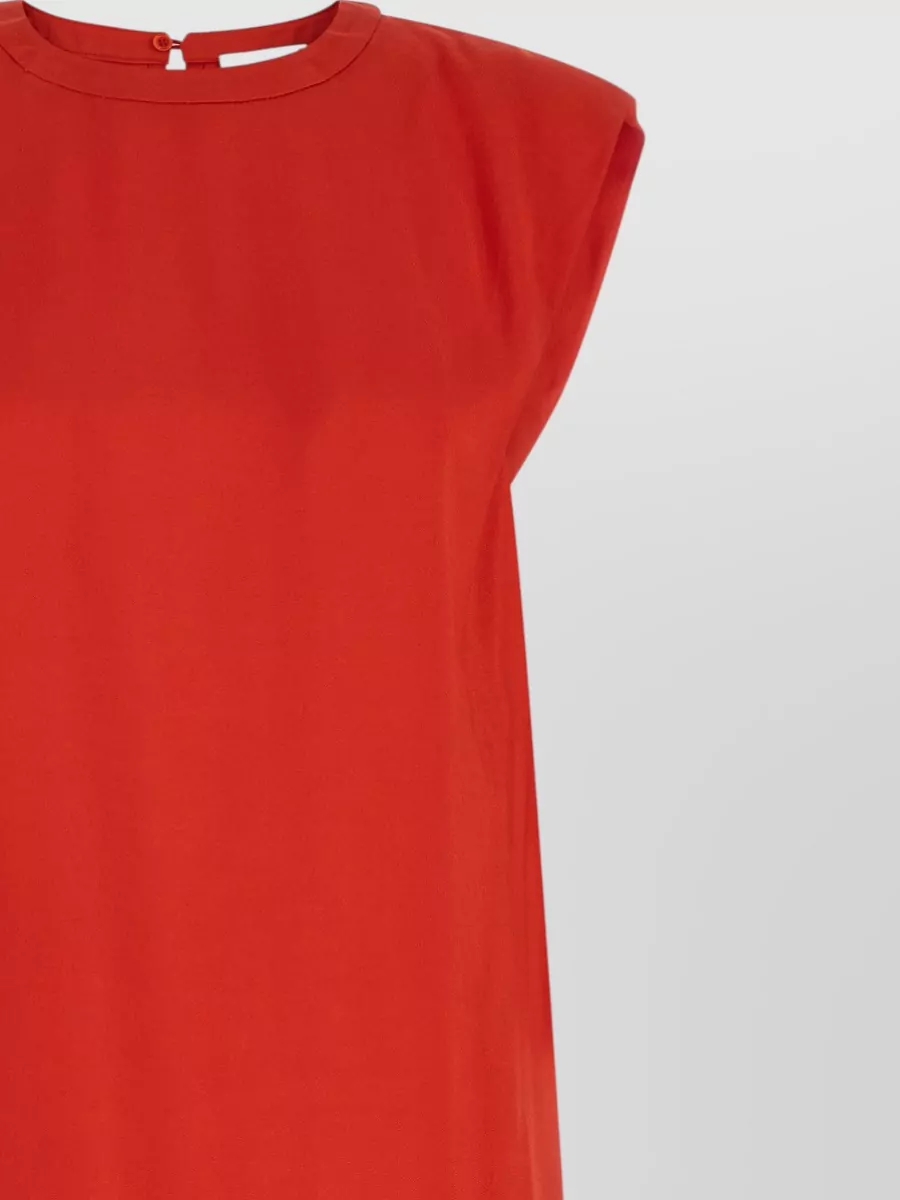 Nude Sleeveless Round-Neck Maxi Dress