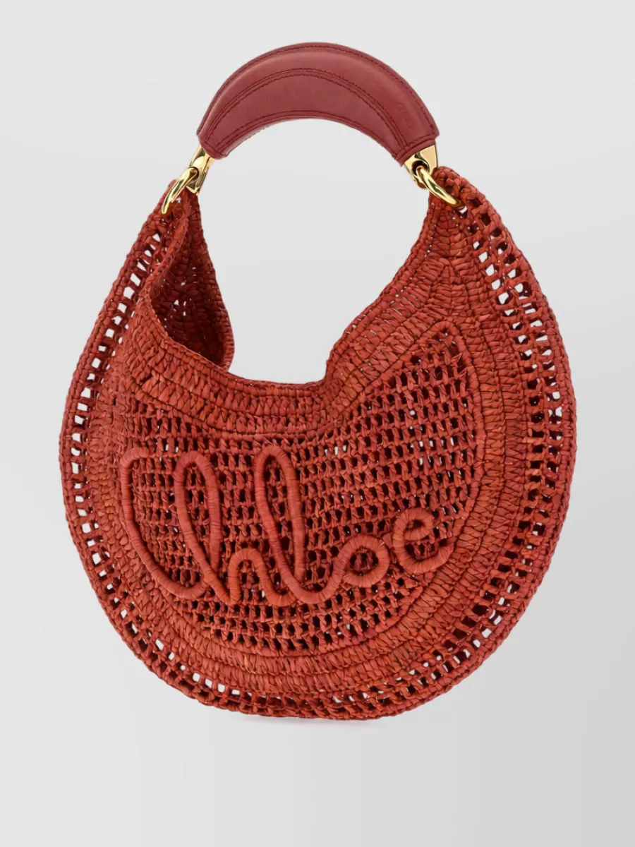 Chloé Na Raffia Tote Bag