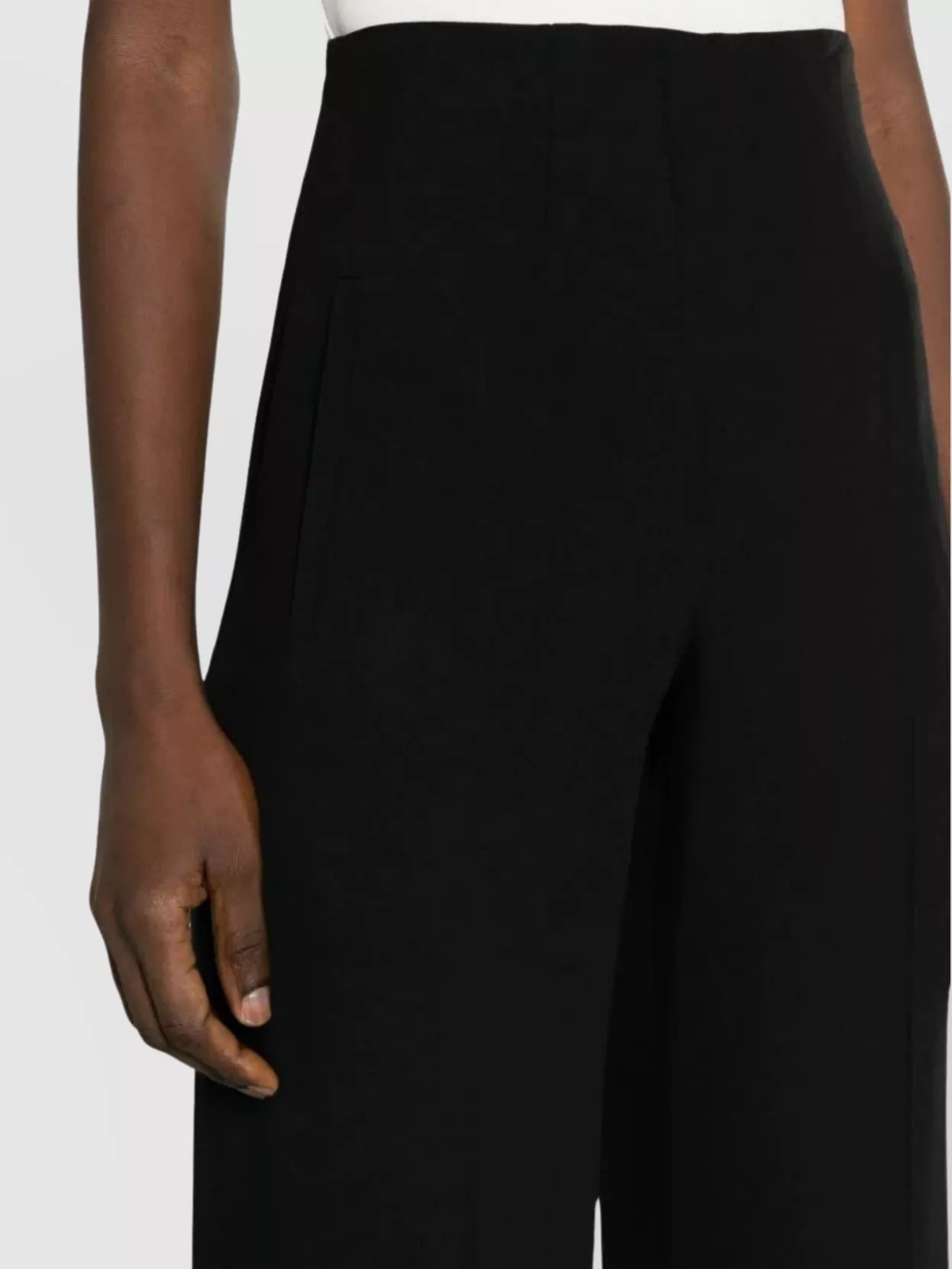 Alberta Ferretti High-Waisted Tailored Satin Trousers