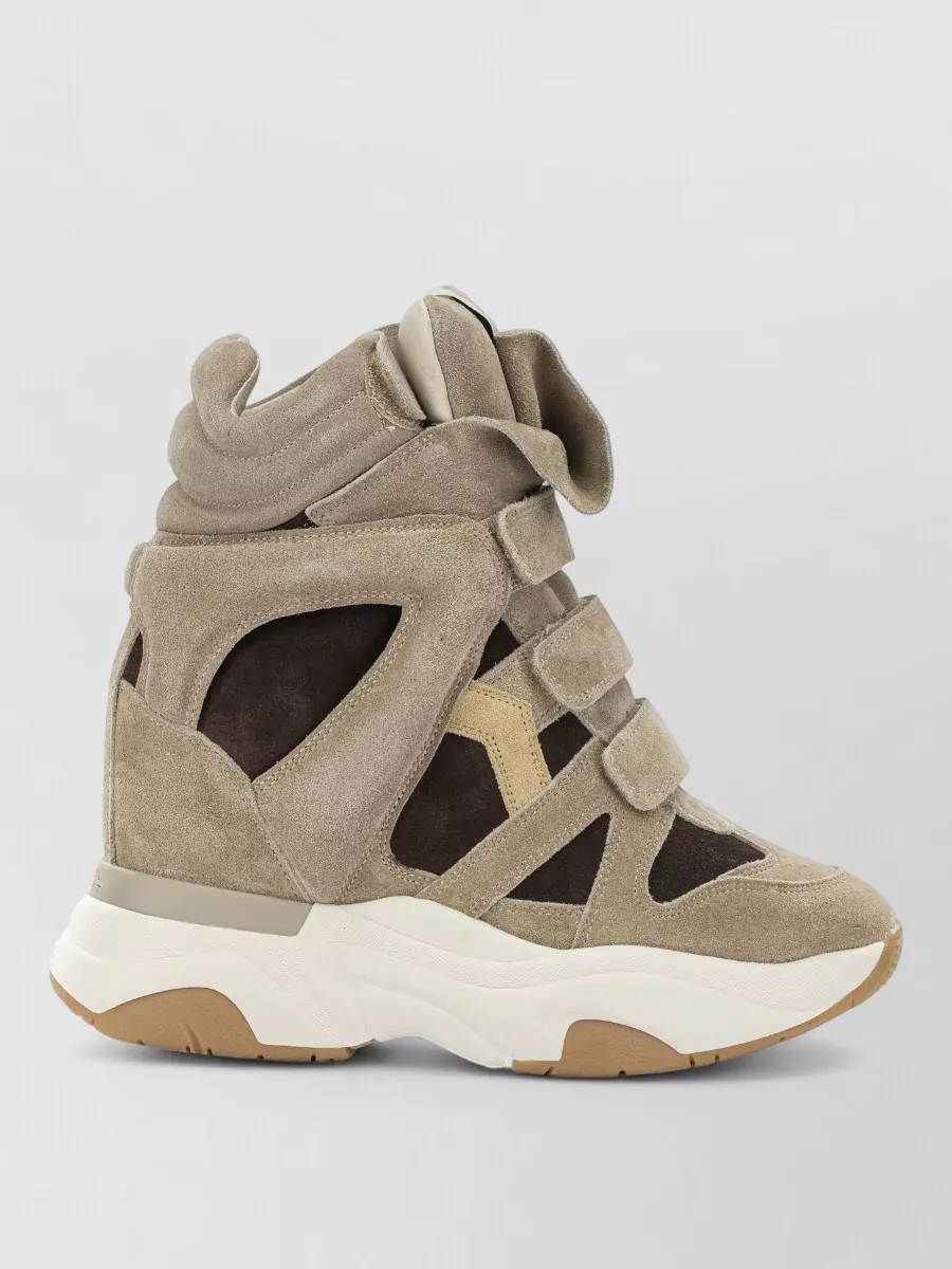 Isabel Marant Suede Wedge High-Top Sneakers