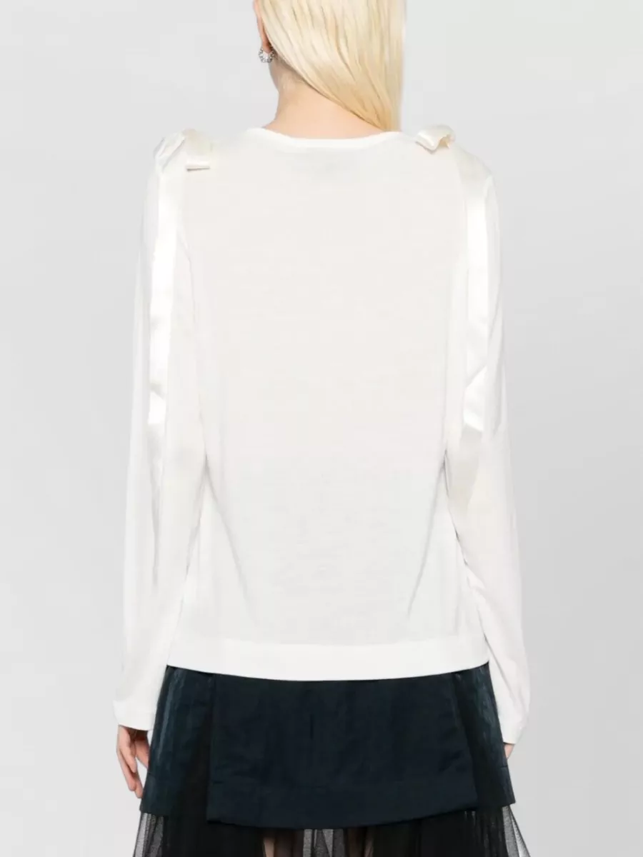 Simone Rocha Long Sleeve Top Bow Ribbon Detail