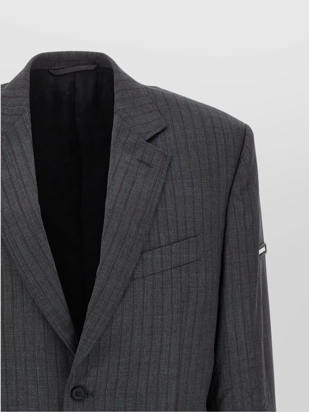 Balenciaga Wool Blazer With Notch Lapel And Pockets