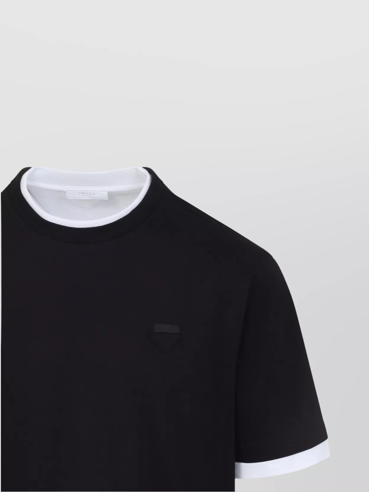 Prada Crewneck Double Layer T-Shirt