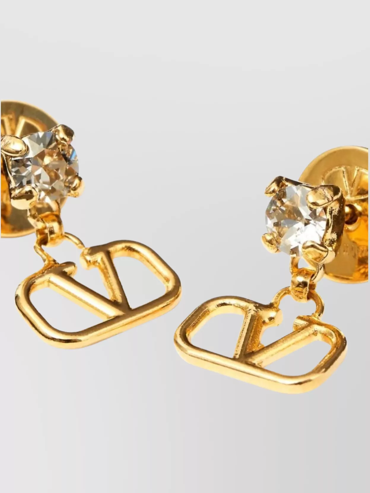 Valentino Garavani Vlogo Crystal Stud Earrings Pair