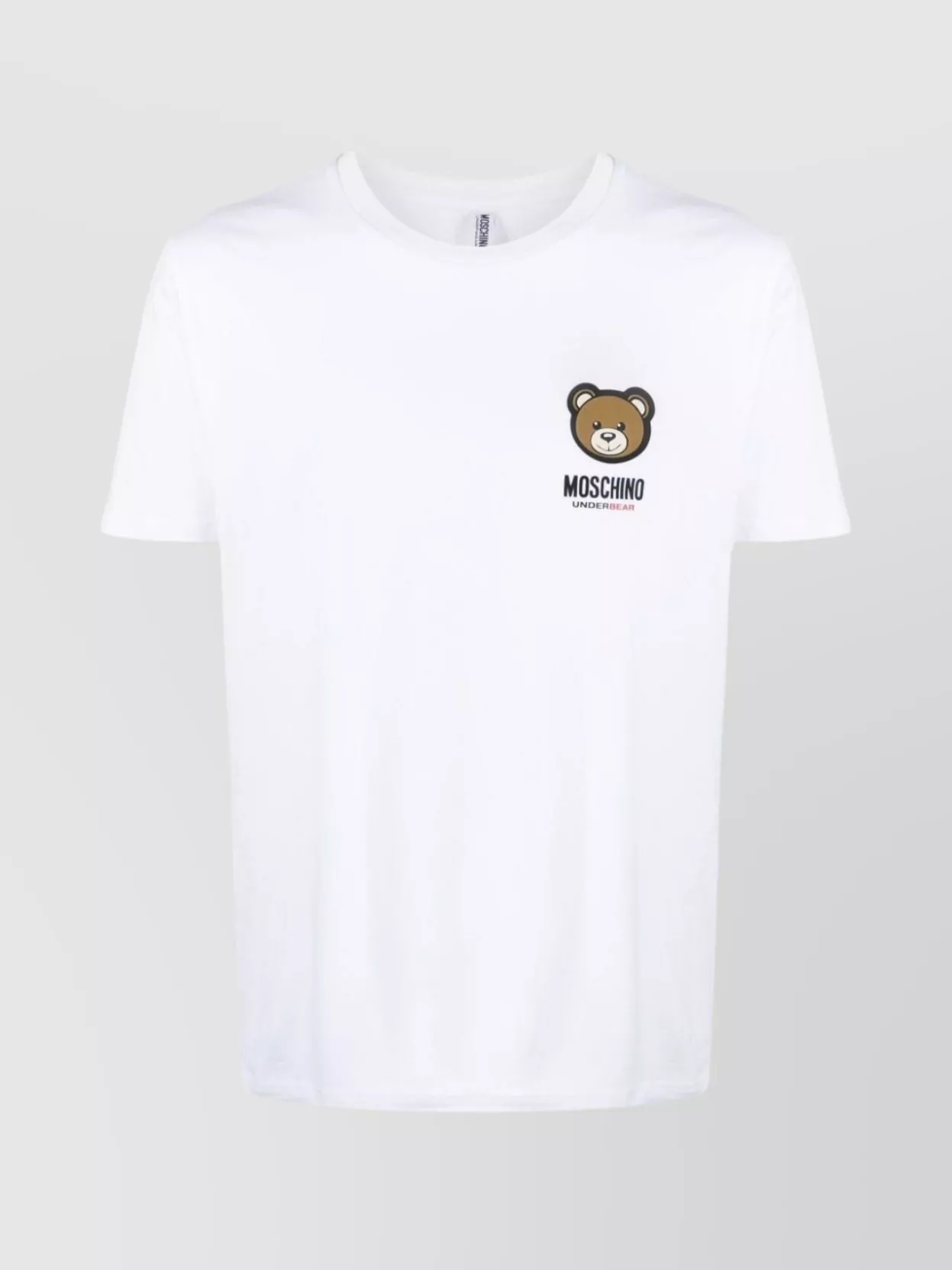 Shop Moschino Teddy Bear Round Neck Graphic Print T-shirt In White