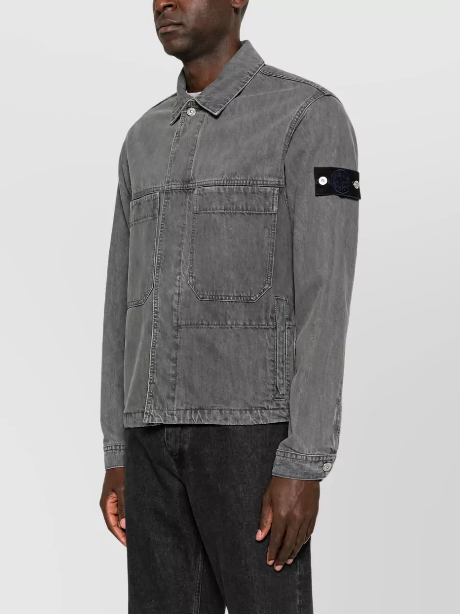 Stone Island Denim Classic Collar Jacket