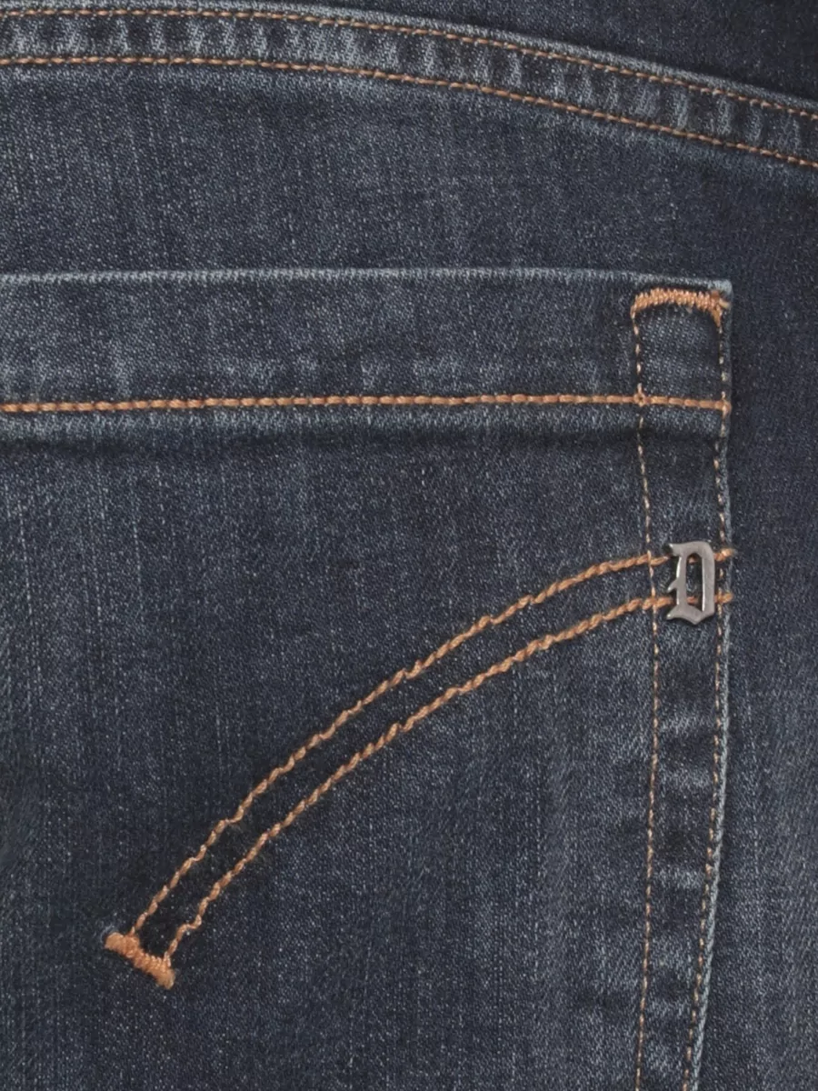 Dondup Straight Menswear Fit Cotton Jeans Trousers