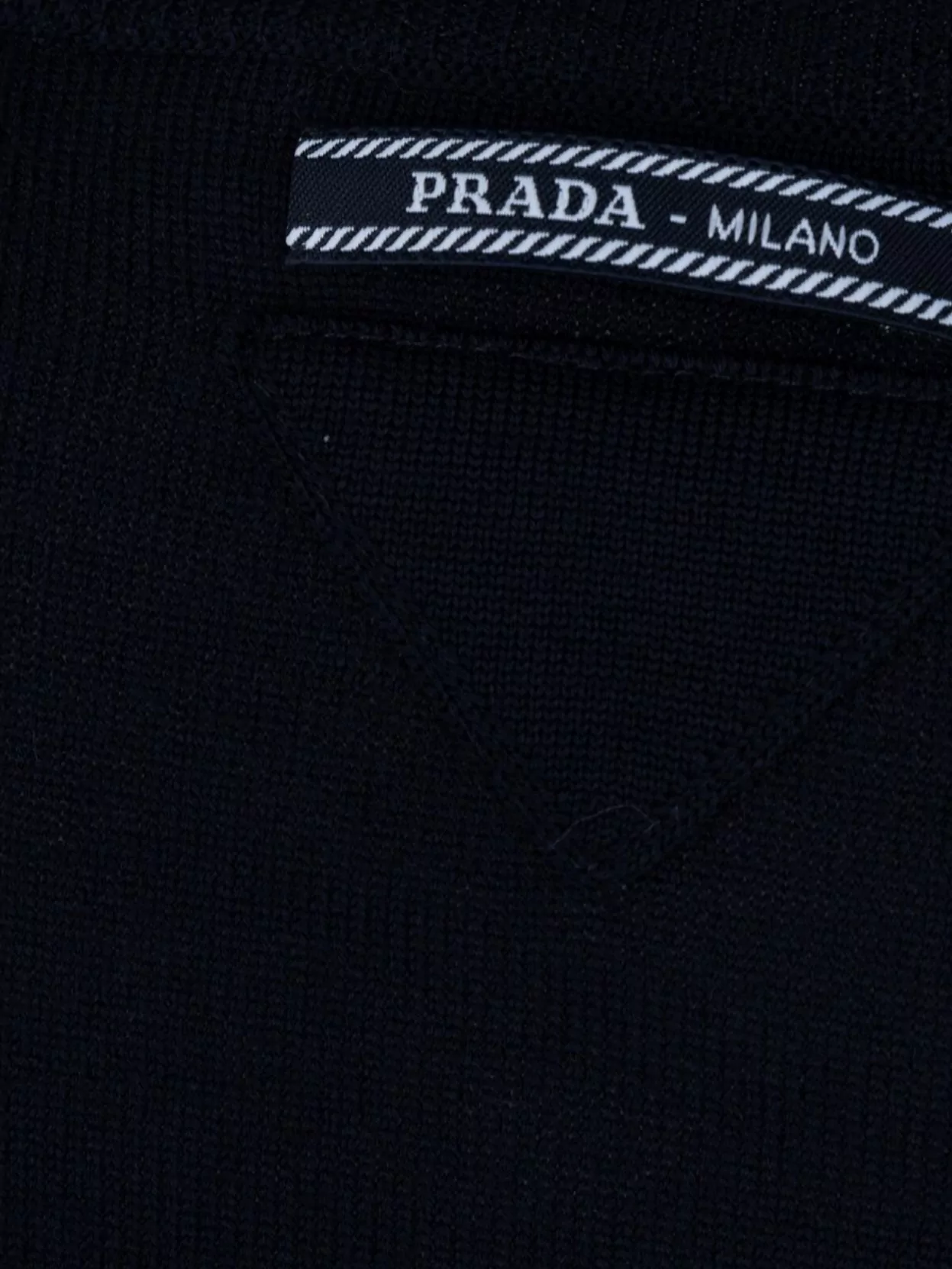 Prada Knitwear V-Neckline Short Sleeves Ribbed Hem