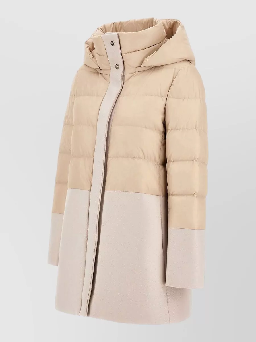 Herno Quilted Paneled Parka Coat