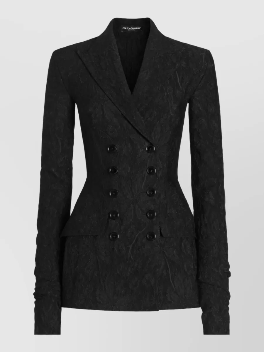 Dolce&Gabbana floral brocade double-breasted blazer