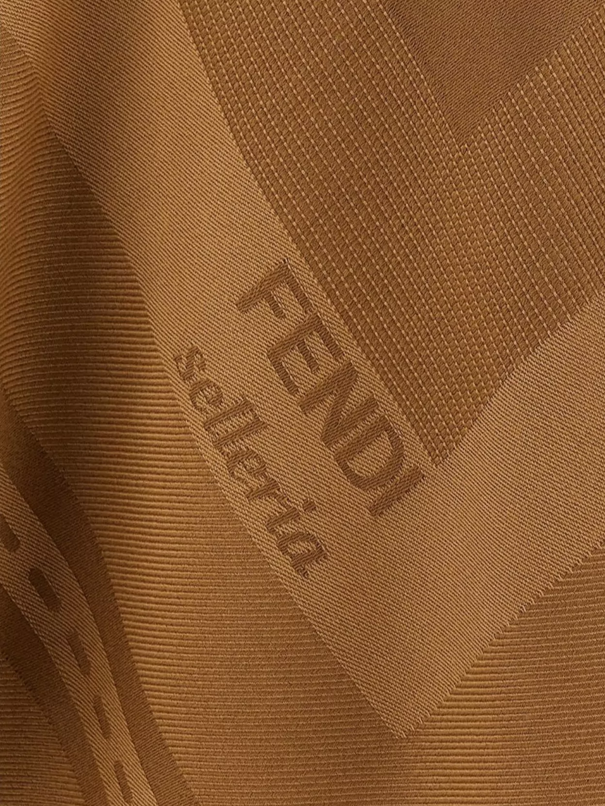 Fendi Fringed Edges Patterned Jacquard Poncho