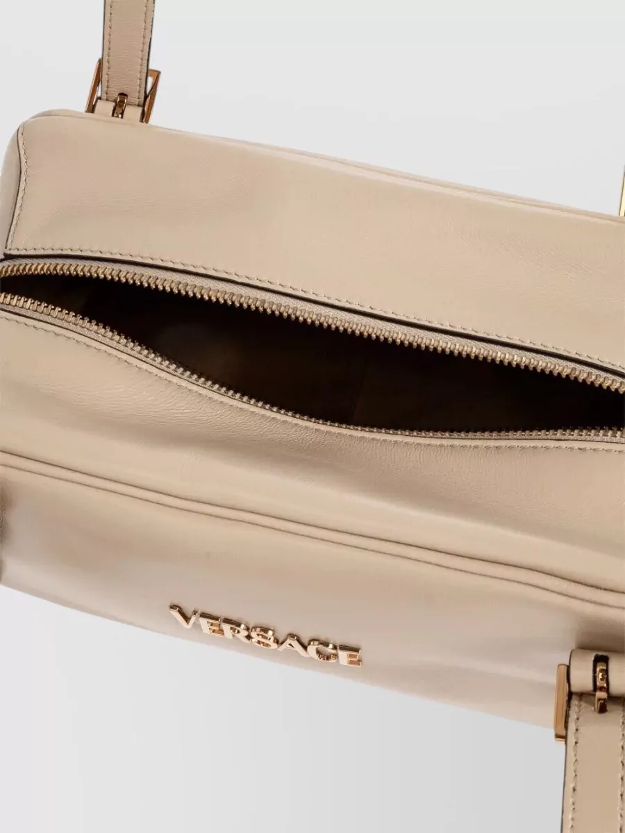 Versace Lamb Leather Shoulder Bag Adjustable Strap