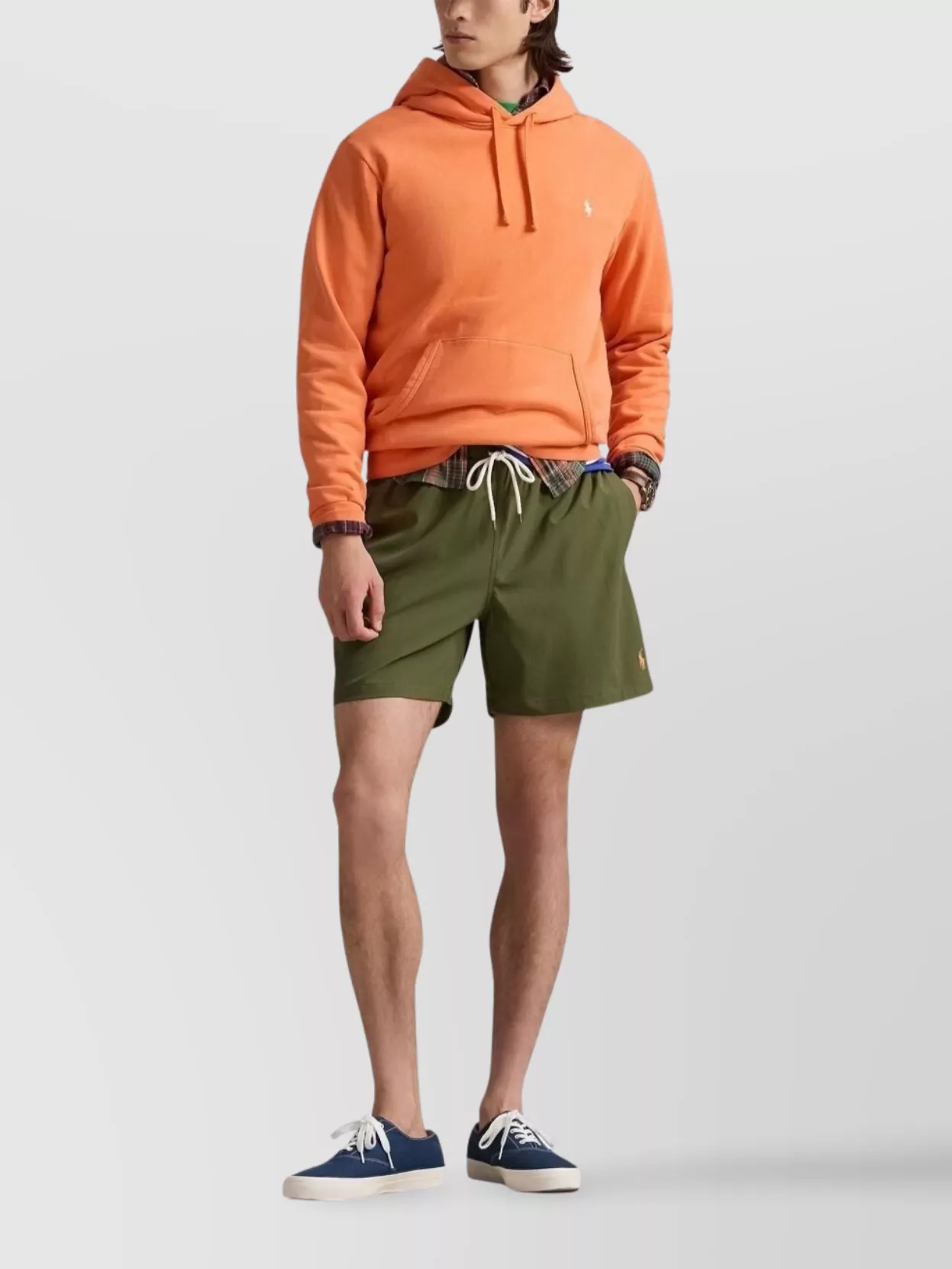 Ralph Lauren Logo Boxer Shorts Pockets In Green